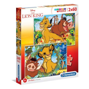 Puzzle 2x60 piese Clementoni Lion King