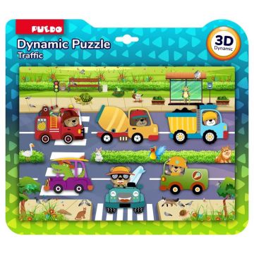 Puzzle 3D cu piese moi Puedo 17 piese Trafic