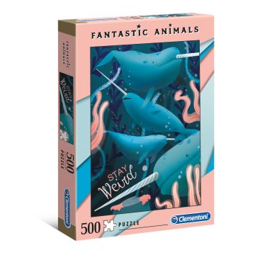 Puzzle 500 piese Clementoni Fantastic Animals