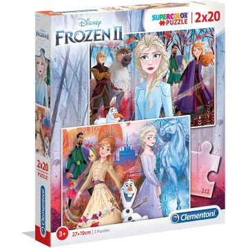 Puzzle 2x20 piese Clementoni Frozen