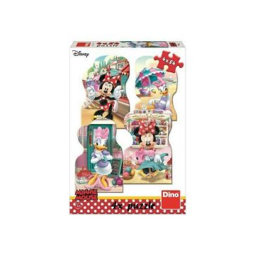 Puzzle 4 in 1 - Minnie si Daisy in vacanta (4 x 54 piese)