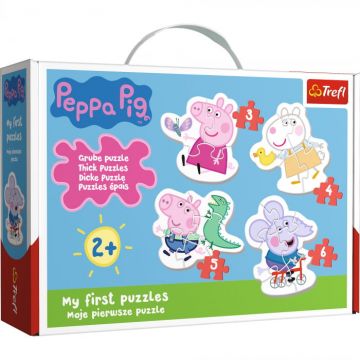 Puzzle Baby Clasic, Simpatica Peppa Pig, 18 Piese