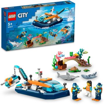 LEGO® LEGO® City - Barca pentru scufundari de explorare 60377, 182 piese