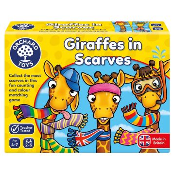 Joc educativ Girafe cu Fular GIRAFFES IN SCARVES, Orchard Toys, 4-5 ani +