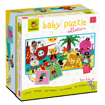 Baby Puzzle - Pirati, Ludattica, 2-5 ani, 32 piese