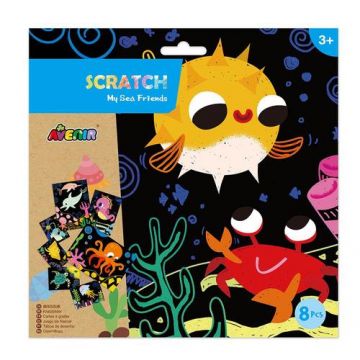 Jucarie copii Scratich, Avenir, Carton, 8 foi, 23x23 cm, 3 ani+, Multicolor