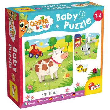 Puzzle baby, Lisciani, Animalute de la ferma, 24 piese