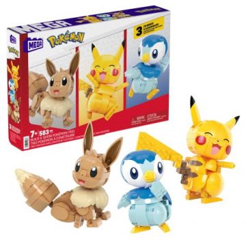 Set de constructie Pokemon, Mattel, Plastic, 10 cm, 583 piese, Multicolor