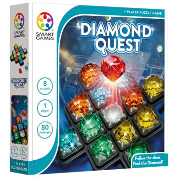 Smart Games - Diamond Quest, joc de logica cu 80 de provocari, 8+ ani
