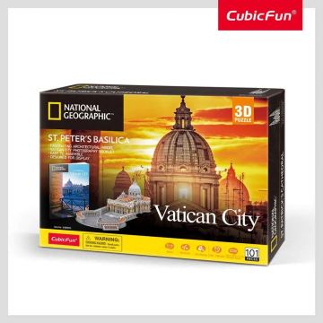 Puzzle 3D Cubic Fun National Geographic Vatican Basilica Sf Petru 101 piese
