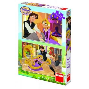 Puzzle 2 in 1 - tangled (77 piese)