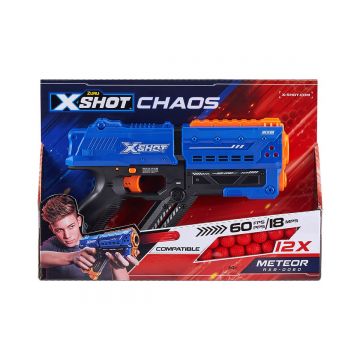 Blaster X-Shot Chaos Meteor cu 12 gloante din spuma
