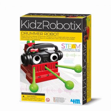 Kit constructie robot, 4M, Drummer Kidz Robotix
