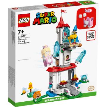 LEGO® Super Mario - Set de extindere costum Peach pisica si turnul inghetat (71407)