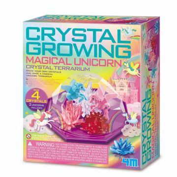 Set experimente de crescut cristale, 4M, Terariu cu unicorni
