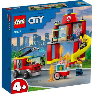 LEGO® City - Remiza si masina de pompieri (60375)