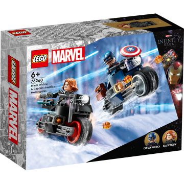 LEGO® Marvel - Motocicletele lui Black Widow si Captain America (76260)