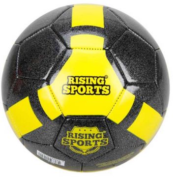 Minge de fotbal cu sclipici, Rising Sports, Nr 5, Negru