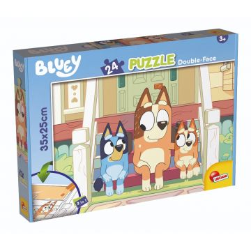 Puzzle 2 in 1 Lisciani Bluey, Mr Monkey Jocks, M-Plus, 24 piese