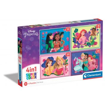 Puzzle 4 in 1 Clementoni Disney Princess, 12-16-20-24 piese