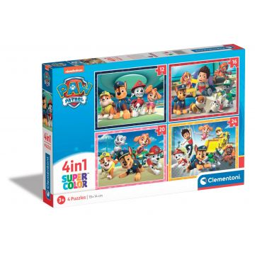 Puzzle 4 in 1 Clementoni Paw Patrol, 12-16-20-24 piese