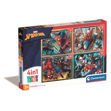 Puzzle 4 in 1 Clementoni Spiderman, 12-16-20-24 piese