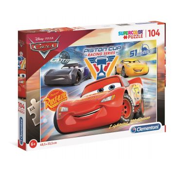 Puzzle Clementoni Disney Cars Cupa Piston, 104 piese