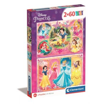 Puzzle Clementoni Disney Princess, 2 x 60 piese