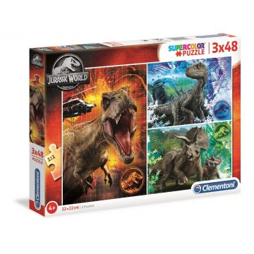 Puzzle Clementoni, Jurassic World, 3 x 48 piese