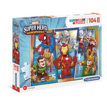 Puzzle Clementoni, Maxi, Marvel Superhero, 104 piese