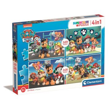 Puzzle Clementoni, Paw Patrol, 2 x 20 + 2 x 60 piese