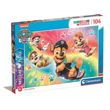 Puzzle Clementoni Paw Patrol Brilliant, 104 piese