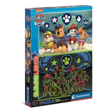 Puzzle Clementoni Paw Patrol Glowing, 104 piese