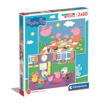 Puzzle Clementoni Peppa Pig, 2 x 60 piese