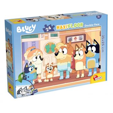 Puzzle de podea 2 in 1 Lisciani Bluey, Maxi, 24 piese