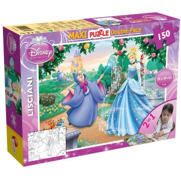 Puzzle de podea 2 in 1 Lisciani Disney Princess, Cenusareasa, Maxi, 150 piese