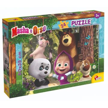 Puzzle Lisciani Masha, Sa fim prieteni, Plus, 24 piese