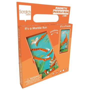 Puzzle magnetic Scratch, Dinozaur, 11 piese