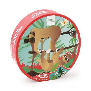 Puzzle Scratch Contur, Lenesul, 35 piese