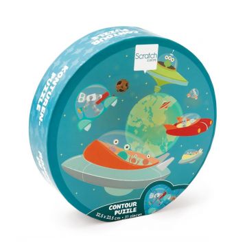 Puzzle Scratch Contur, Spatiul Cosmic, 31 piese