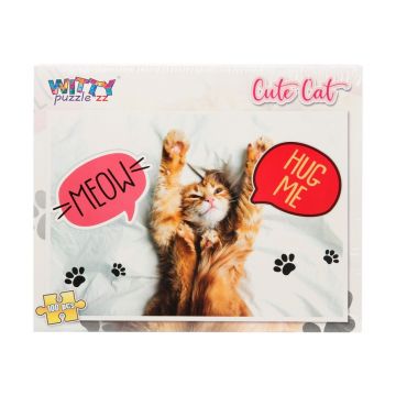 Puzzle Witty Puzzlezz, 100 piese, Pisica
