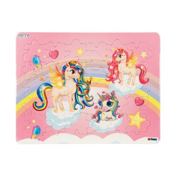 Puzzle Witty Puzzlezz, 30 piese, Unicorni