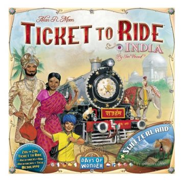 Joc de societate extensie Ticket to Ride India si Elvetia