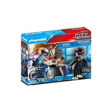 Playmobil PM70573 Politist Pe Bicicleta Si Hot