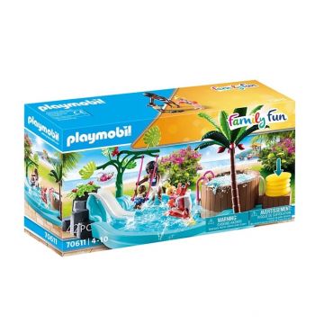 Playmobil PM70611 Piscina de copii cu tobogan