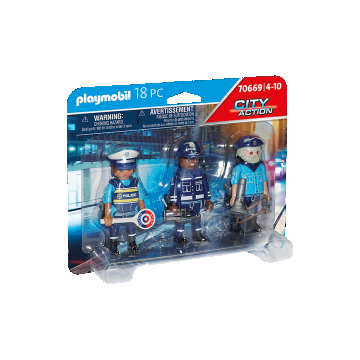 Playmobil PM70669 Set 3 Figurine Politisti