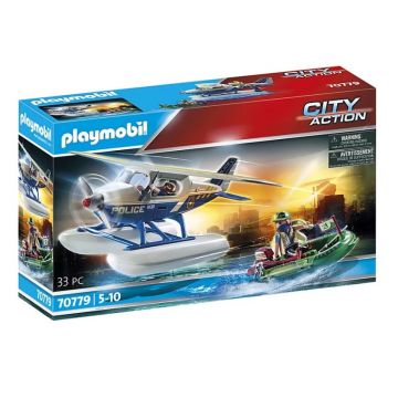 Playmobil PM70779 Hidroavionul politiei si hot cu barca