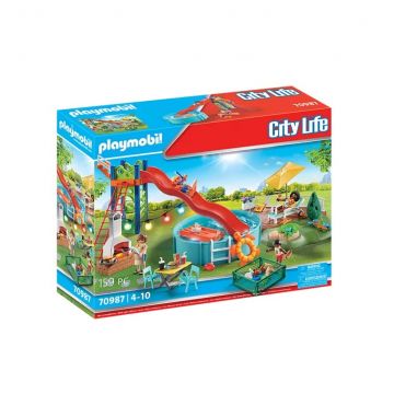 Playmobil PM70987 Petrecere la piscina cu tobogan