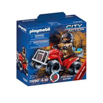 Playmobil PM71090 Vehicul Pullback Pompieri