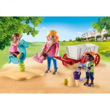 Playmobil - Set Invatatoare Si Copii In Carucior